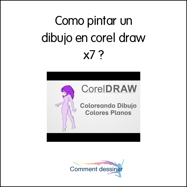 Como pintar un dibujo en corel draw x7